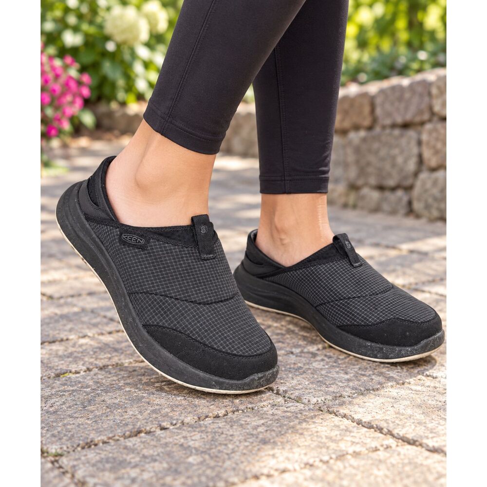 Keen Womens Size 9.5 Black Slip On Walking Shoes Comfort Casual Outdoors